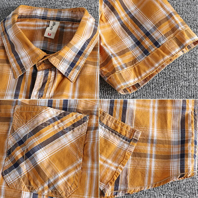 Classic Plaid Casual Button Down Shirt