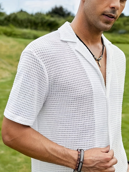 Comfortable Waffle Shirt with Relaxed Fit