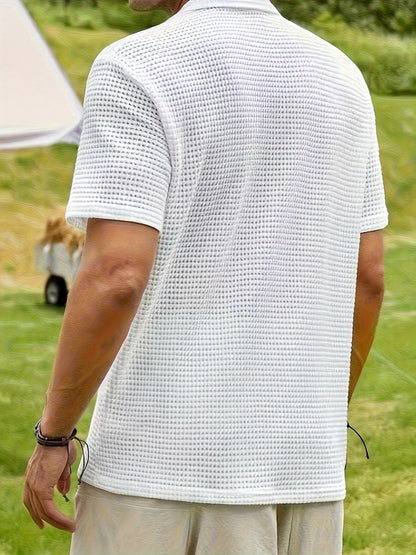 Comfortable Waffle Shirt with Relaxed Fit