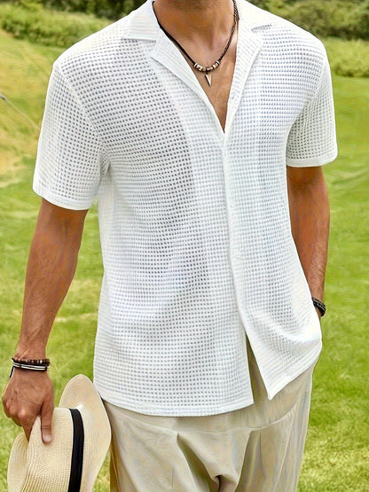 Comfortable Waffle Shirt with Relaxed Fit
