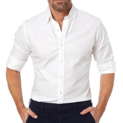 Easy Care Blend Zip Shirt with Smooth Fit