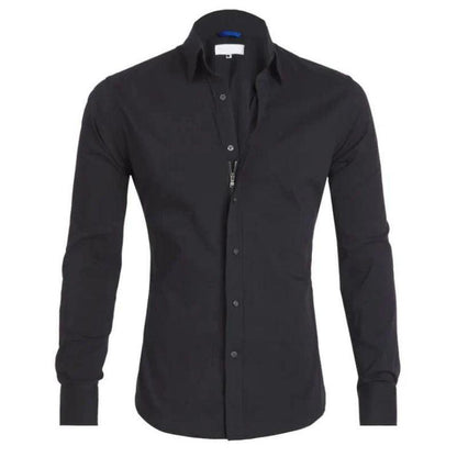 Easy Care Blend Zip Shirt with Smooth Fit - OutfitLondon