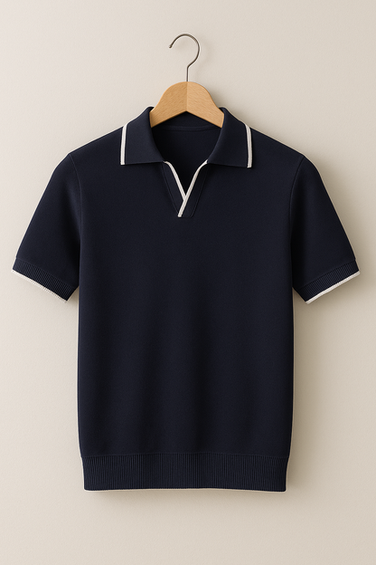 Classic Fit Polo Shirt - Slim Style Contrast Trim