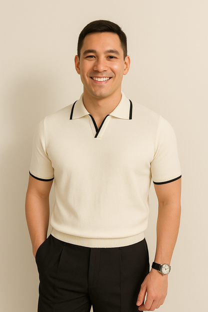 Classic Fit Polo Shirt - Slim Style Contrast Trim