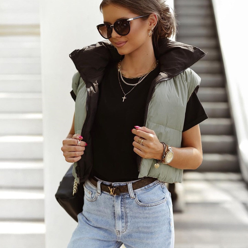 Women's Reversible Padded Vest Jacket