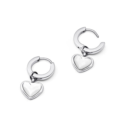 Sparkling White Quartz Drop Earrings