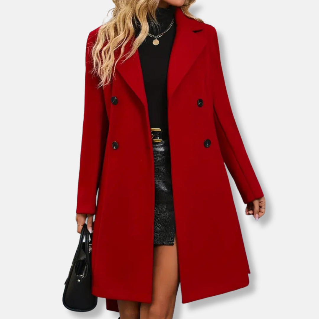 Ladies Classic Fitted Trench Coat - OutfitLondon