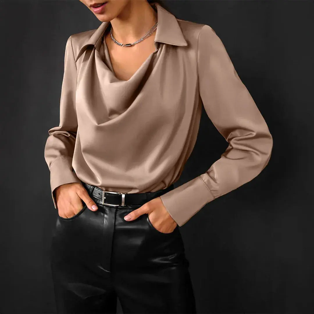 Women's Satin Blouse - OutfitLondon