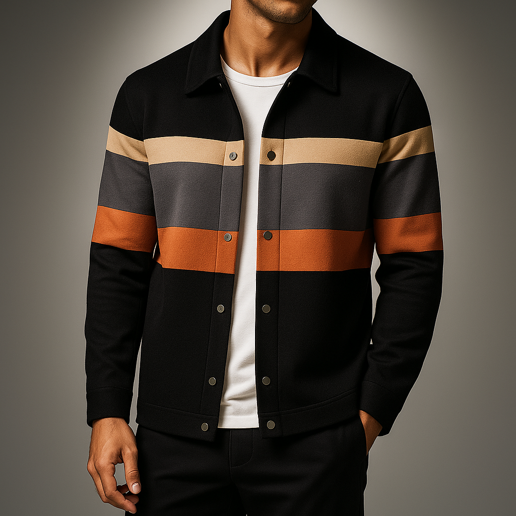 Men's Classic Striped Slim Fit Cardigan