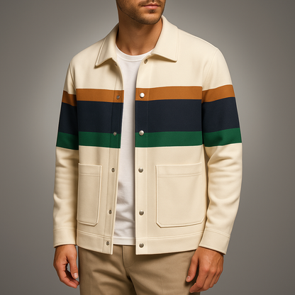 Men's Classic Striped Slim Fit Cardigan
