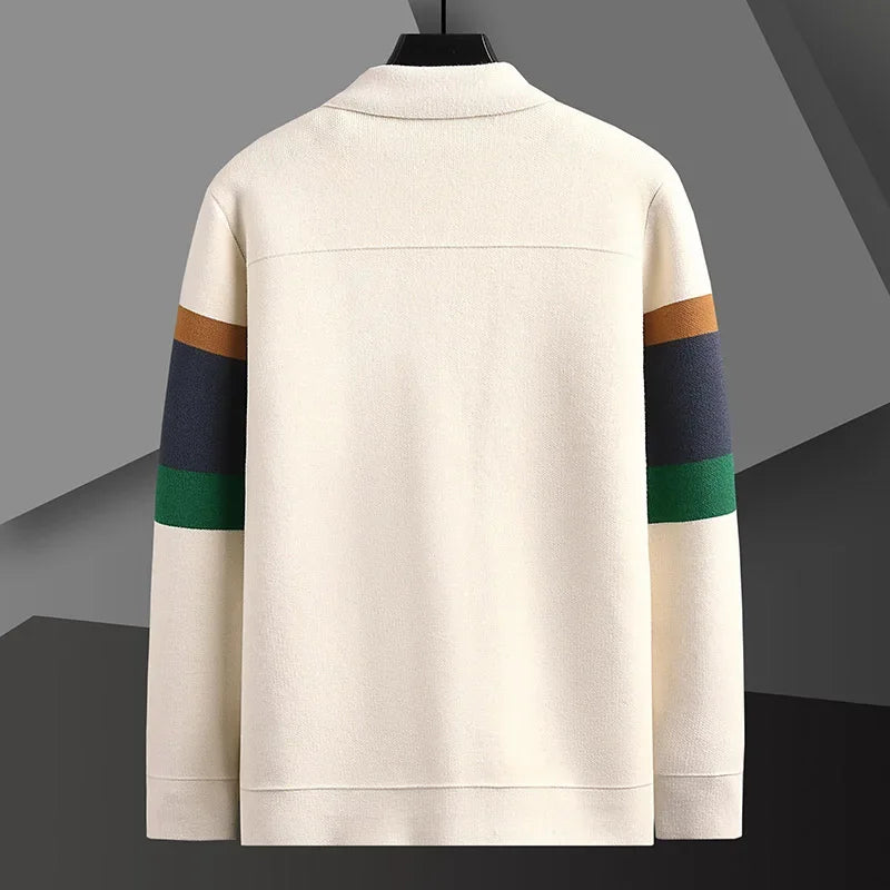 Men's Classic Striped Slim Fit Cardigan