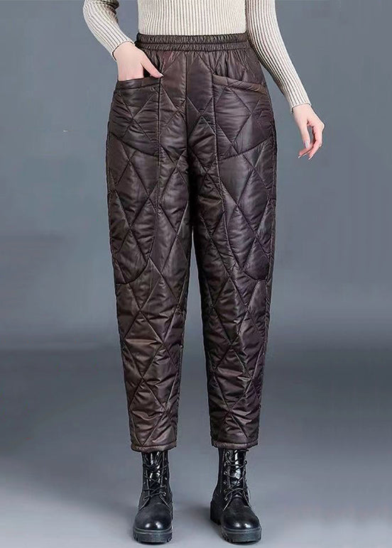 Women's High Waist Harem Pants Cotton Lined Plus Size Comfort - OutfitLondon