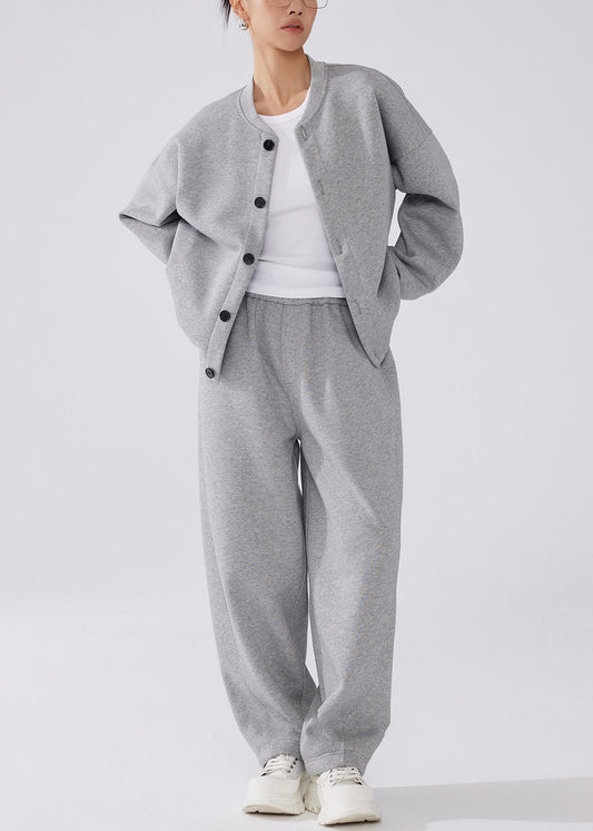 Unisex Fleece Winter Set 2 Piece Elastic Waist Warm - OutfitLondon
