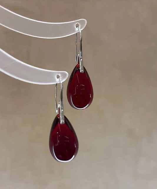 Women's Copper Earrings Colorful Enamel Waterdrop Design - OutfitLondon