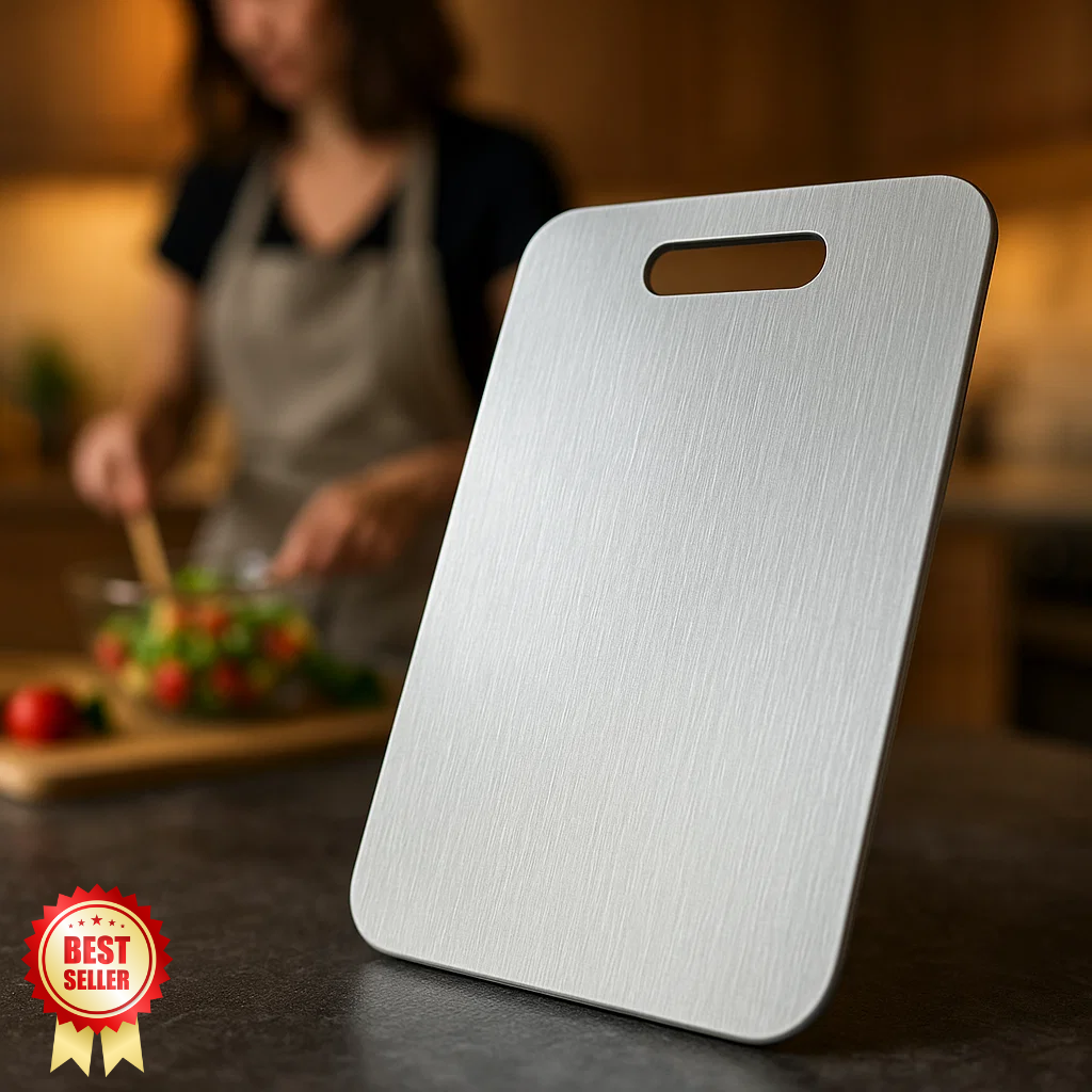 Sanitary Stainless Steel Kitchen Cutting Board, Easy Clean - OutfitLondon