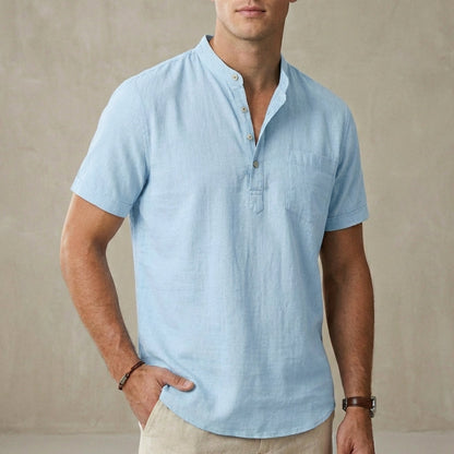 Casual Fit Mens Henley Shirt with Pocket