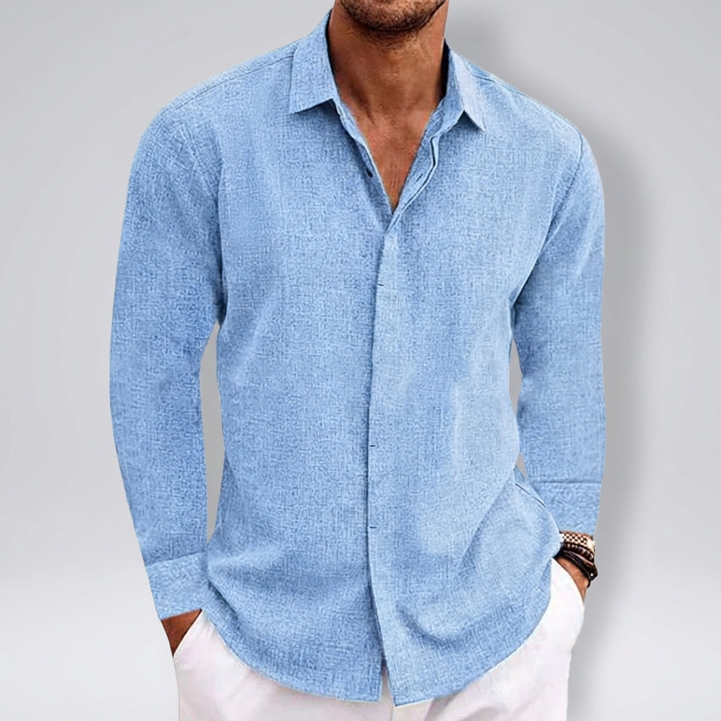 Casual Classic Long Sleeve Button Shirt - OutfitLondon