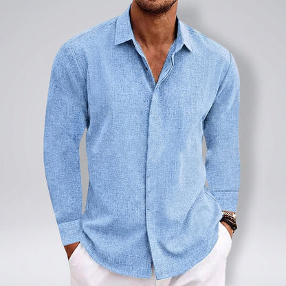 Casual Classic Long Sleeve Button Shirt - OutfitLondon