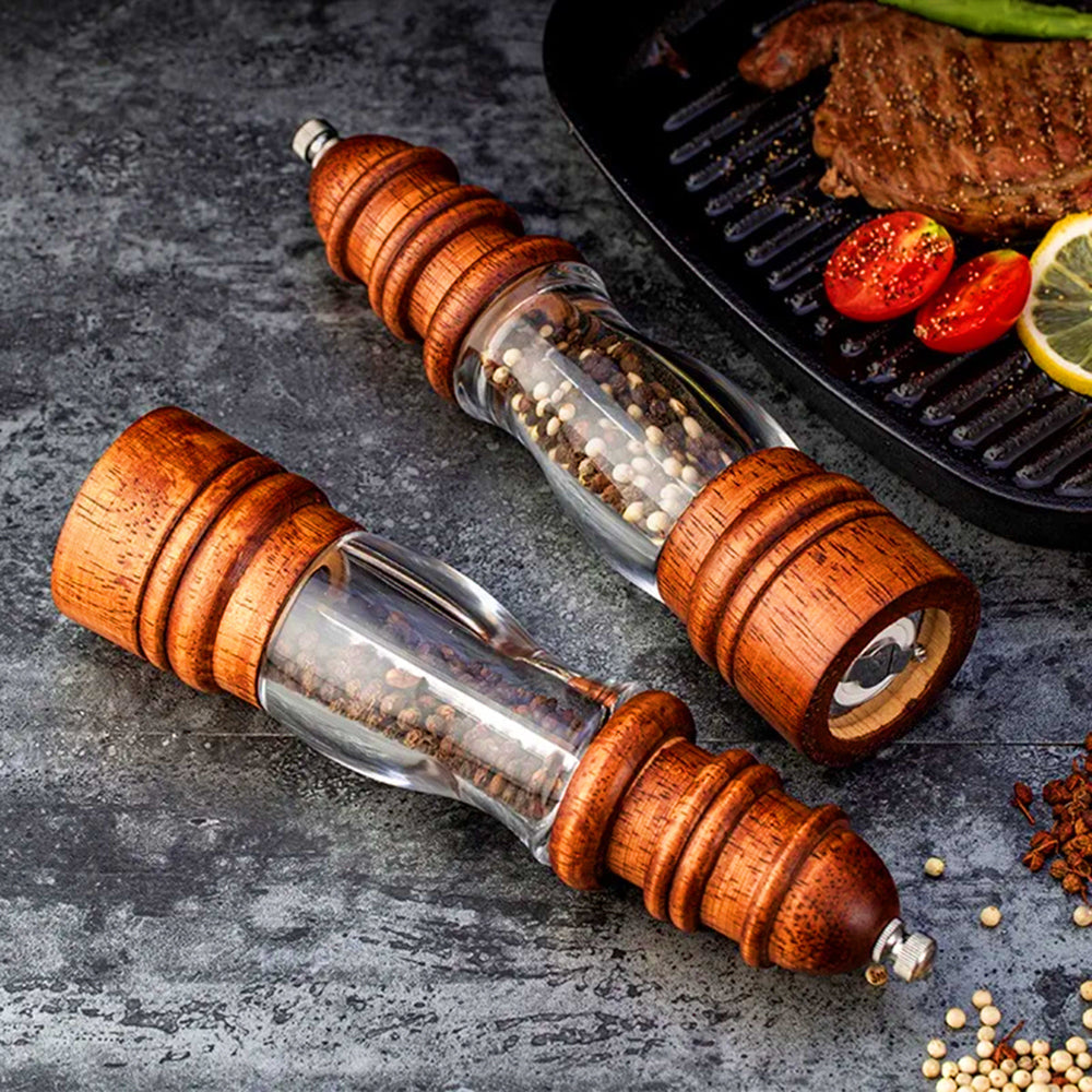 Natural Wood Salt and Pepper Mills - OutfitLondon