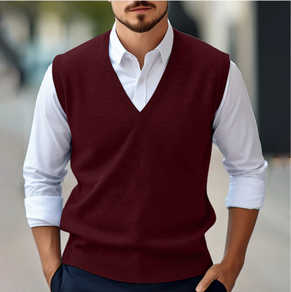 Comfortable Crew Neck Tank Sweater