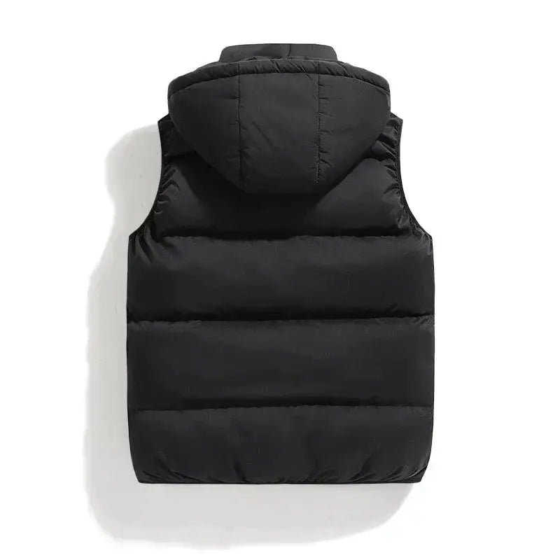 Quilted Mens Gilet with Removable Hood