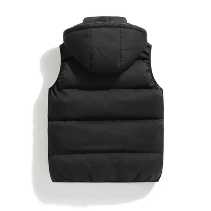Quilted Mens Gilet with Removable Hood