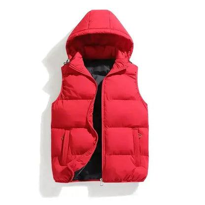 Quilted Mens Gilet with Removable Hood