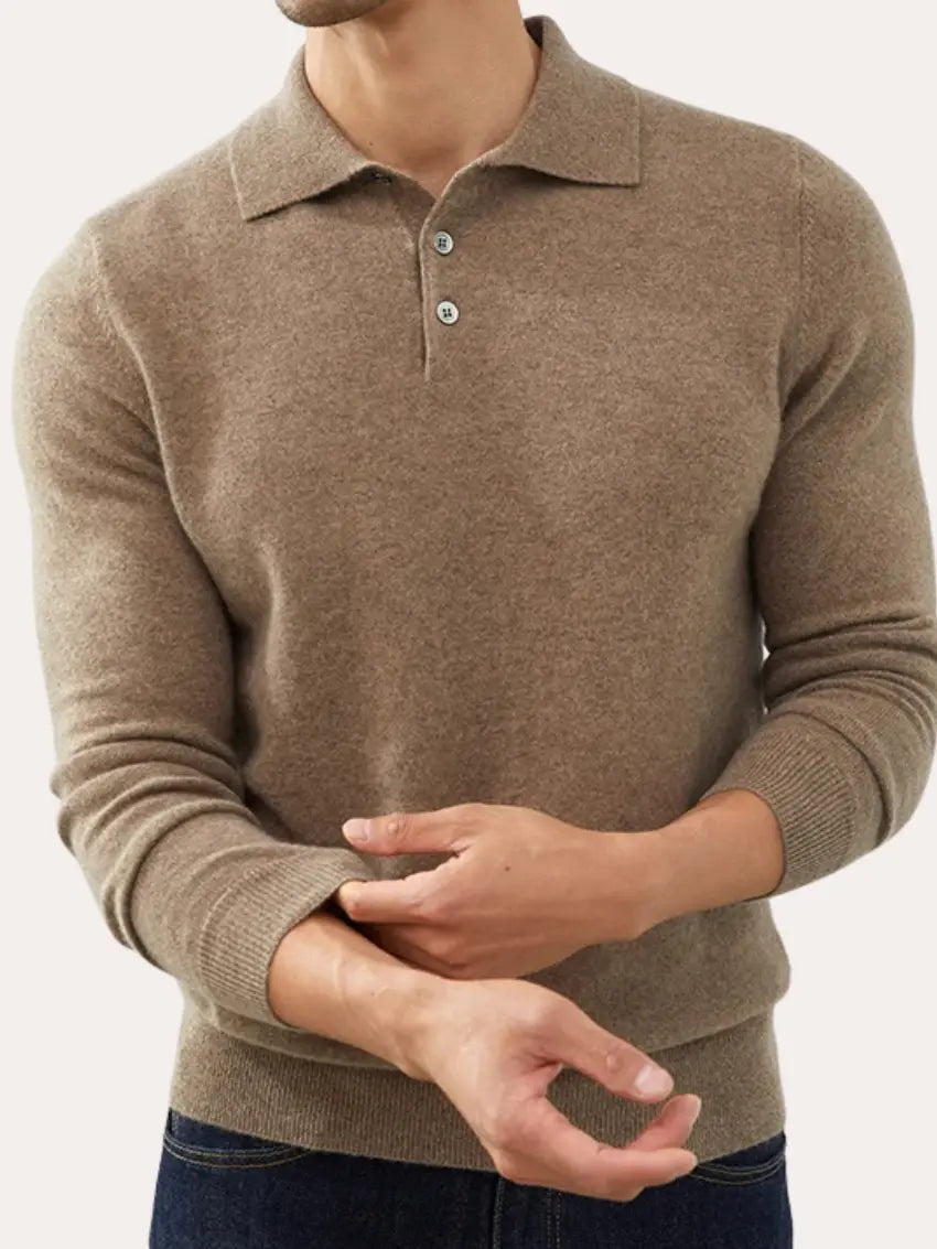 Classic Beige Polo Shirt - OutfitLondon