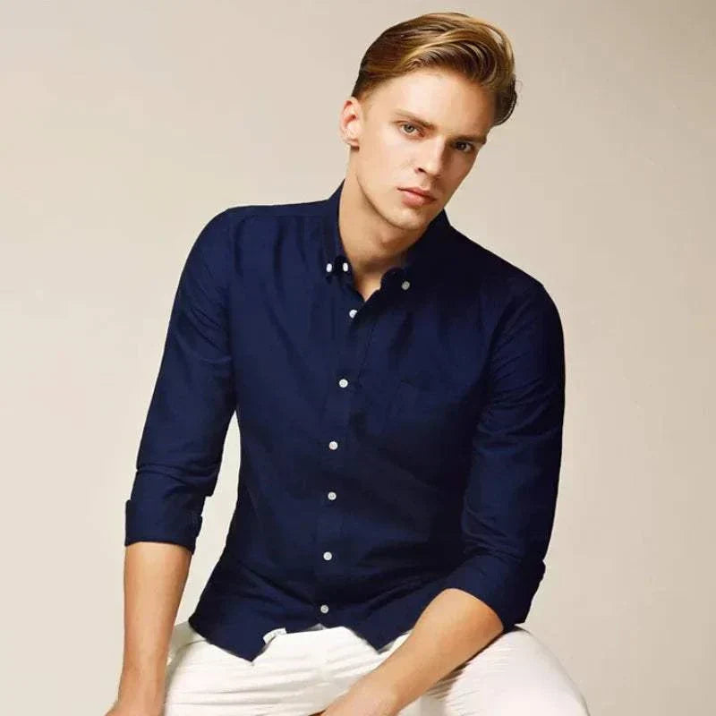 Classic Fit Dress Long Sleeve Shirt – Versatile Office Wear