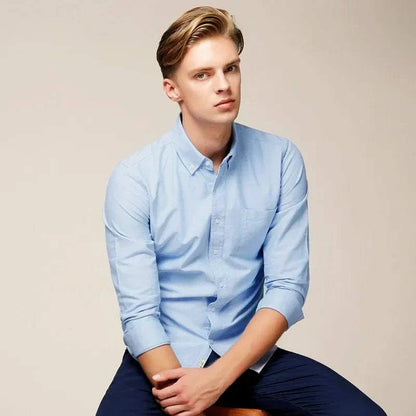Classic Fit Dress Long Sleeve Shirt – Versatile Office Wear
