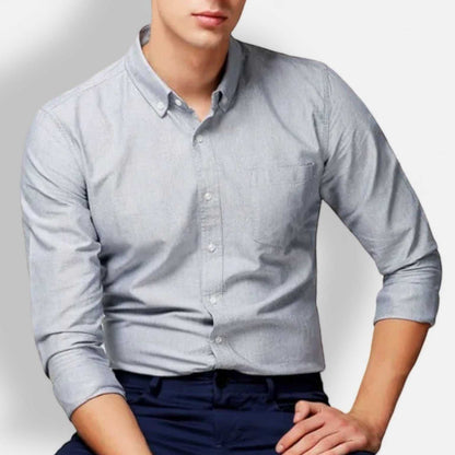 Classic Fit Dress Long Sleeve Shirt – Versatile Office Wear - OutfitLondon