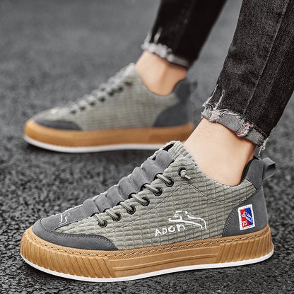 Comfortable Corduroy Low Top Sneakers with Arch Support