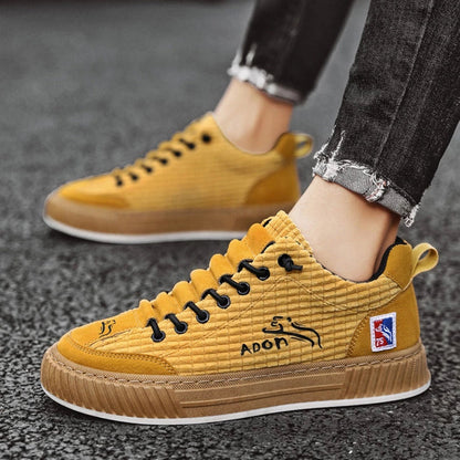 Comfortable Corduroy Low Top Sneakers with Arch Support