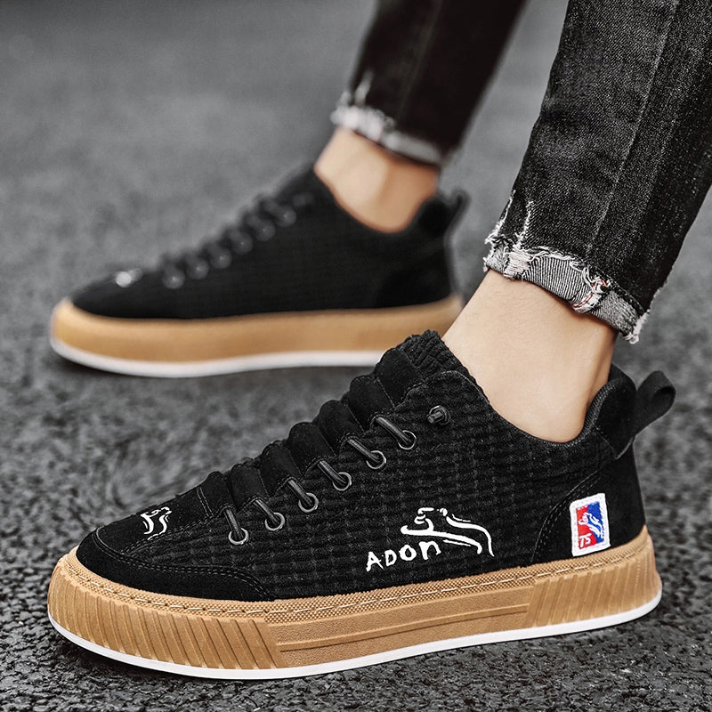Comfortable Corduroy Low Top Sneakers with Arch Support