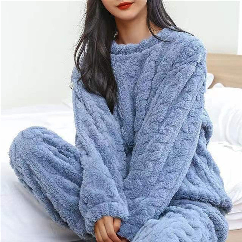 Women's Fleece Pajama Set Soft - OutfitLondon