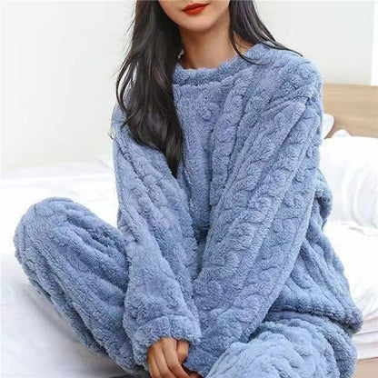 Women's Fleece Pajama Set Soft - OutfitLondon