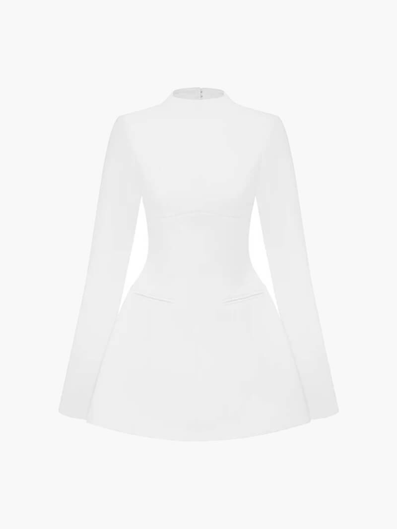 Elegant Low Back Fitted Mini Dress