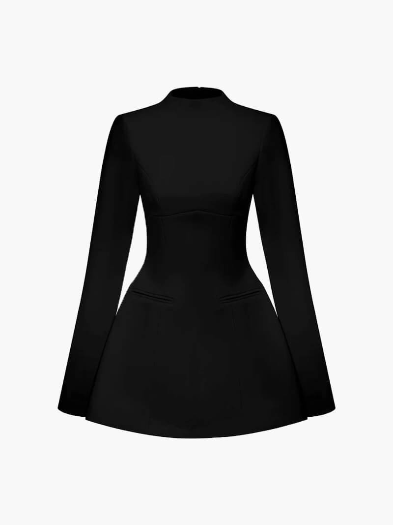 Elegant Low Back Fitted Mini Dress - OutfitLondon