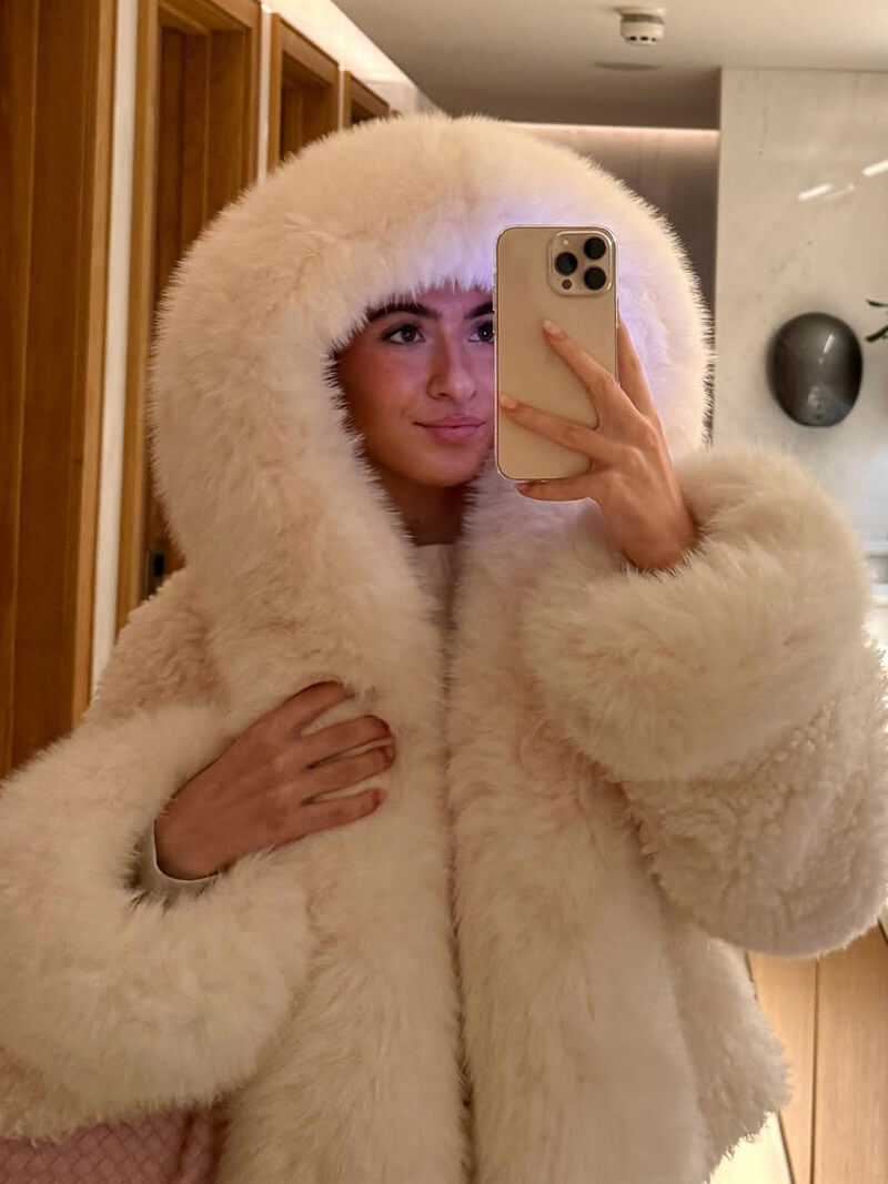 Soft Faux Fur Ladies Winter Parka Coat