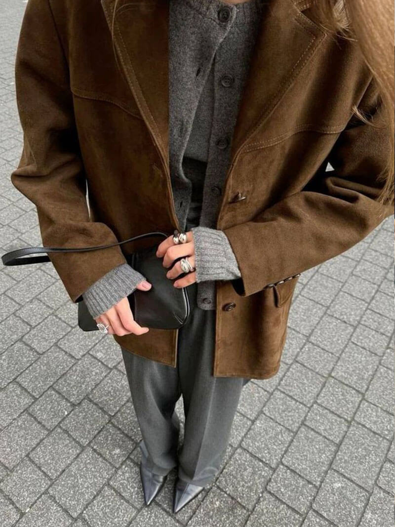 Casual Fit Button Front Jacket