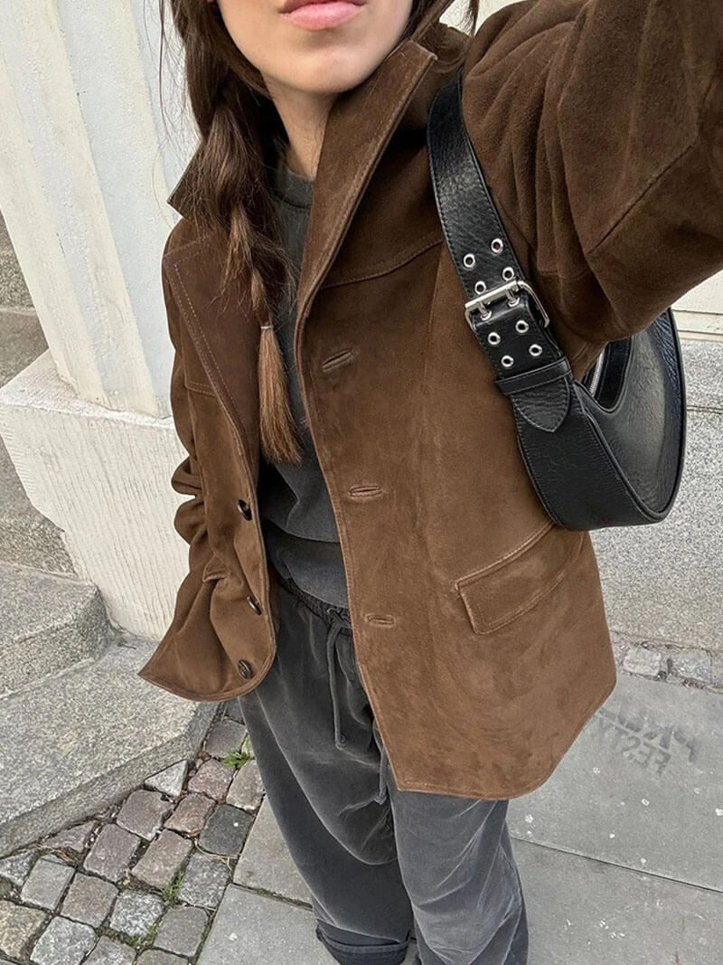 Casual Fit Button Front Jacket