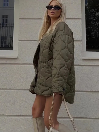 Warm Padded Women's Parka Coat