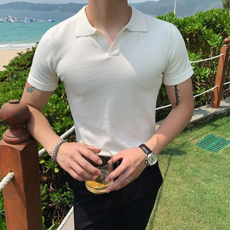 Comfortable V Neck Fitted Sweater