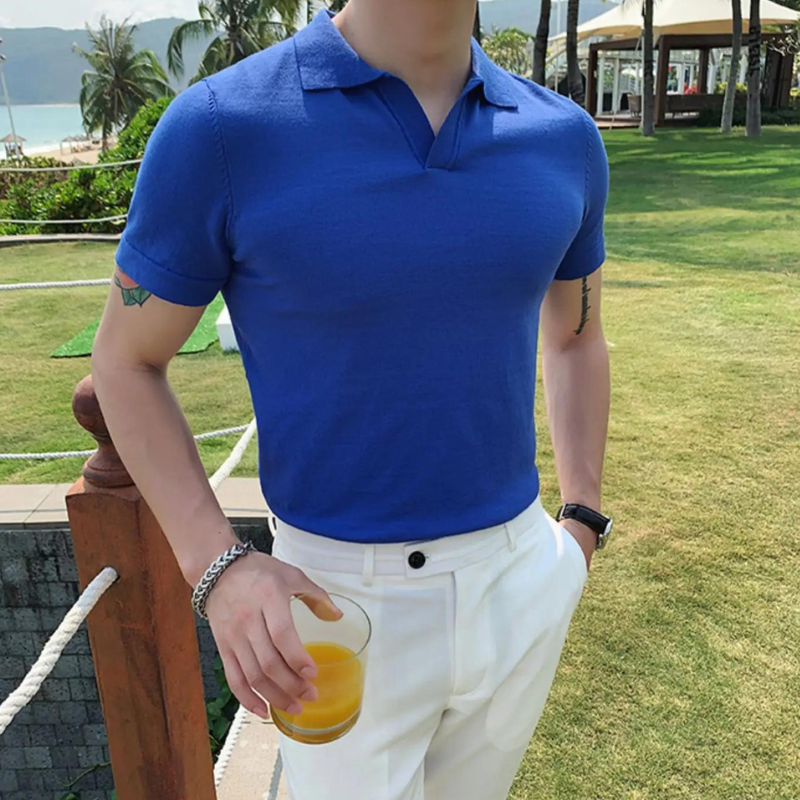 Comfortable V Neck Fitted Sweater