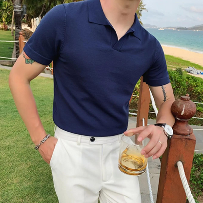 Comfortable V Neck Fitted Sweater