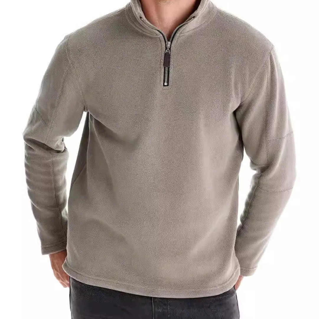 Cozy Zip Up Sweater with Stand Collar