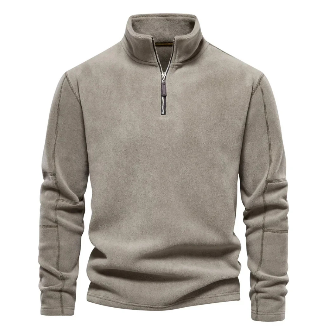 Cozy Zip Up Sweater with Stand Collar