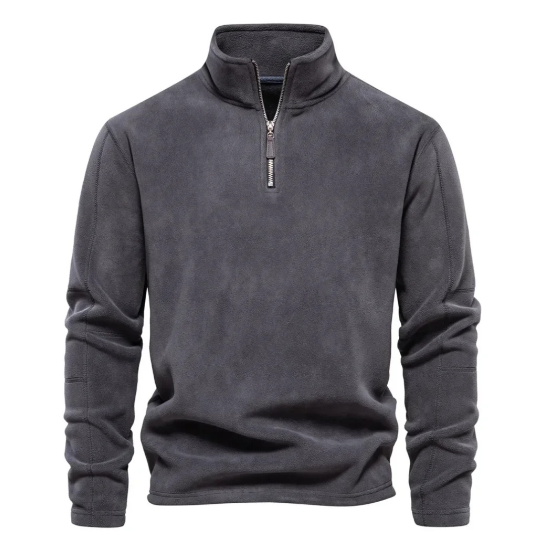 Cozy Zip Up Sweater with Stand Collar