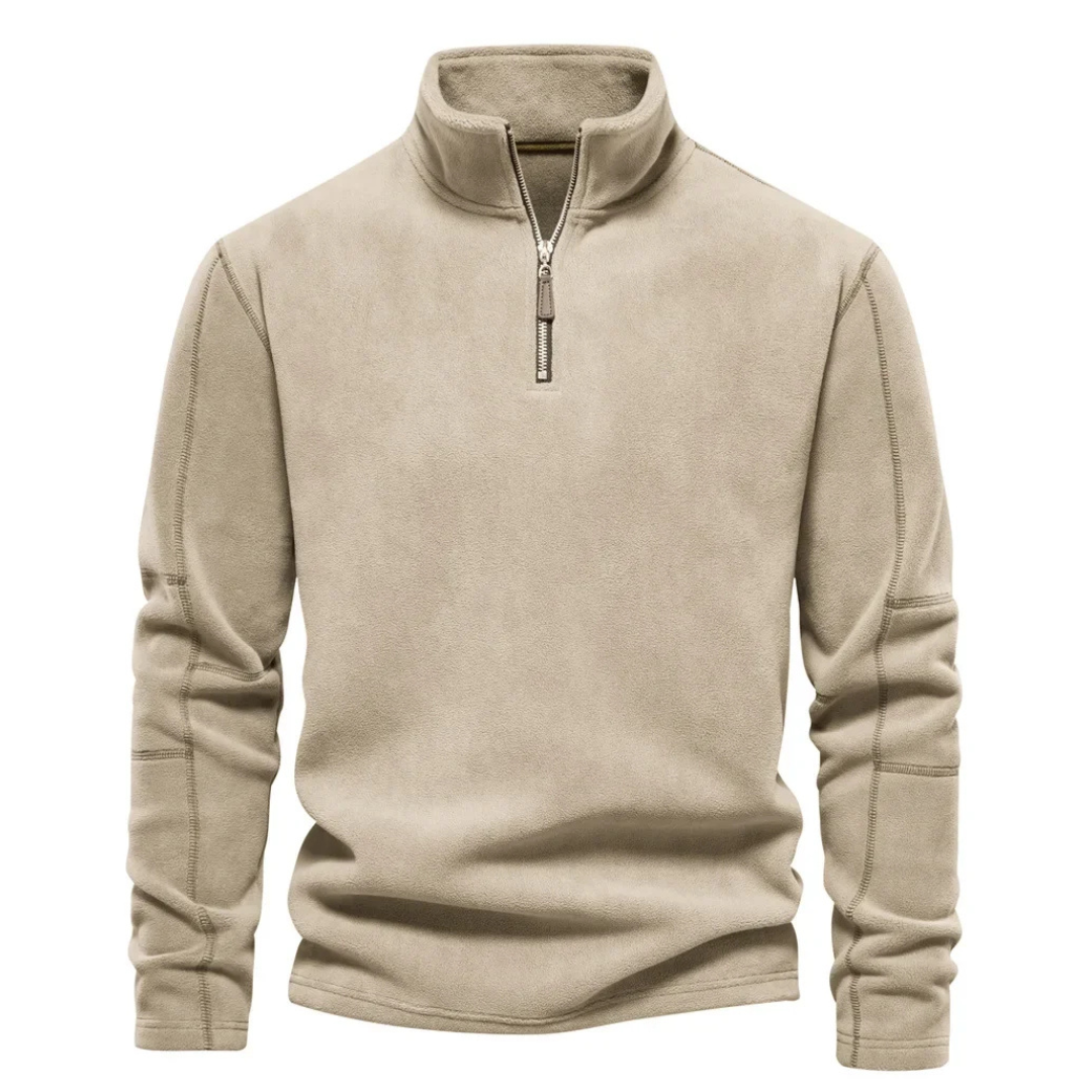 Cozy Zip Up Sweater with Stand Collar