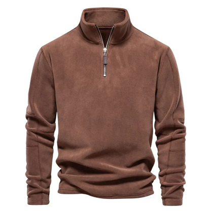 Cozy Zip Up Sweater with Stand Collar